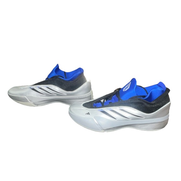20N18/ adidas Dame 9 Tecmo BowlSilver Black Blue Low Top Men\'s Basketball Snea… main image 8